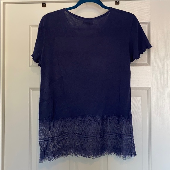 Anthropologie Deletta Linen and Lace Tee - Picture 8 of 8
